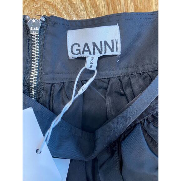 Ganni A Line Midi Skirt Womens 32 (X-small) Black Embellished $495 Retail B77 - Picture 4 of 11